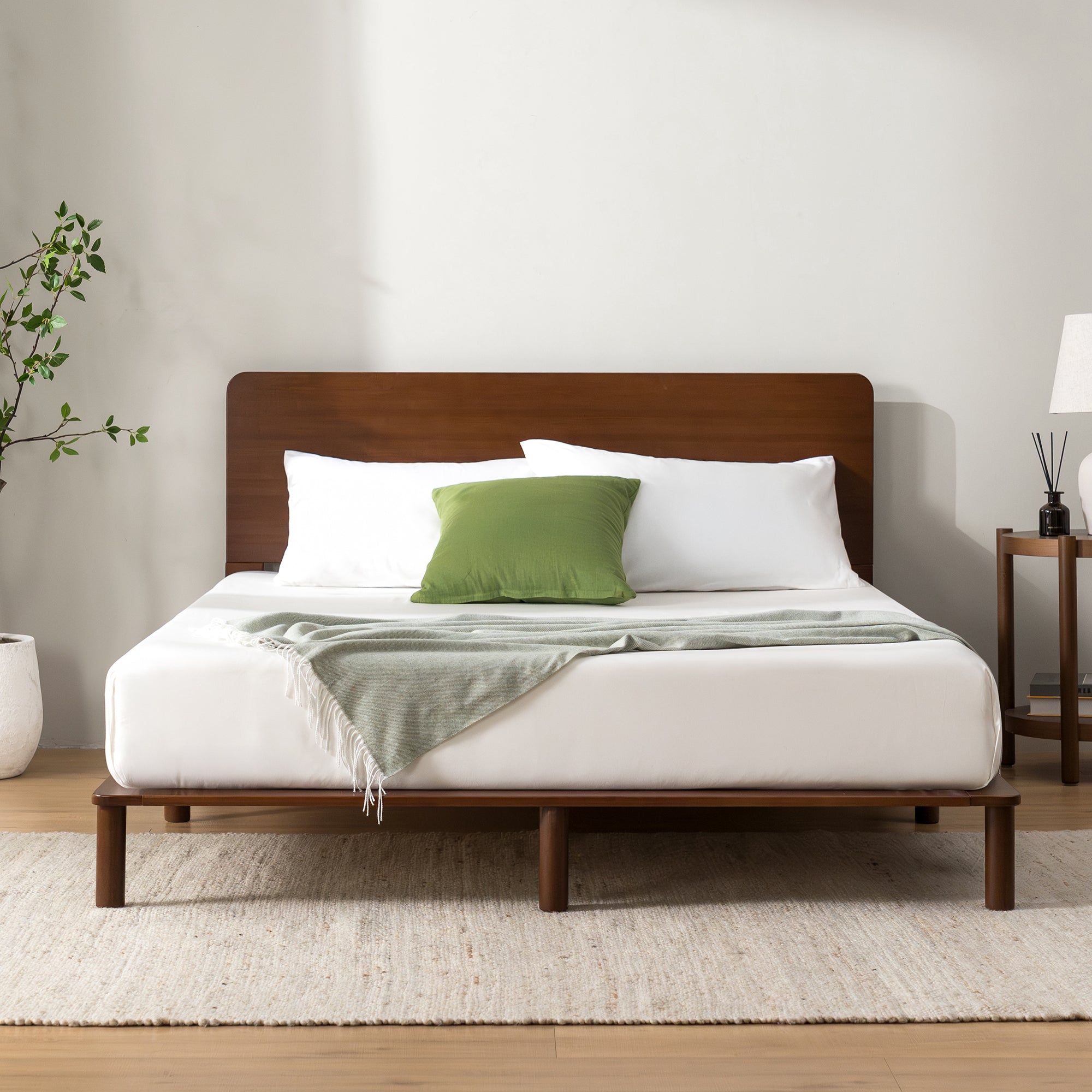 Arden Walnut Bed Frame – Zinus
