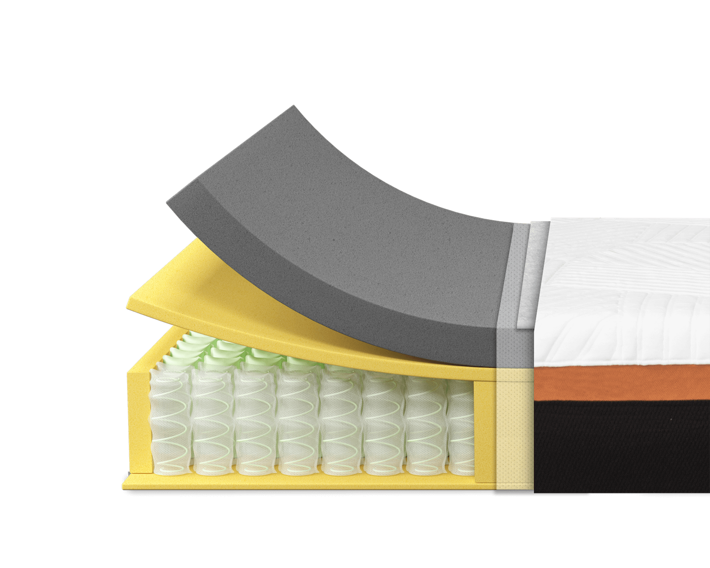 Zinus Mattress, Memory Foam Poliestere, Bianco, 140 x 190 cm